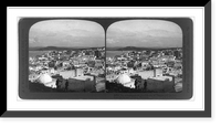 Historic Framed Print, The picturesque old Moorish city of Tangier and the bay, from the Sultan's palace, Morocco,  17-7/8" x 21-7/8"
