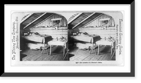 Historic Framed Print, The interior of a hunter's cabin,  17-7/8" x 21-7/8"
