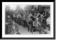 Historic Framed Print, Prisoners knitting in one of their classrooms, Sing Sing,  17-7/8" x 21-7/8"