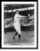 Historic Framed Print, [James Christopher Delahanty, baseball second baseman, full-length portrait, facing right, in uniform of the Brooklyn Feds, throwing baseball],  17-7/8" x 21-7/8"