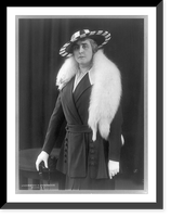 Anne Morgan, three-quarter length portrait, standing, facing front, wearing fur stole.Underwood & Underwood Studios, New York City. Classic, Antique Print