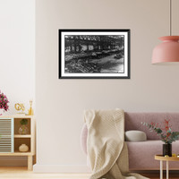 Tanks in Aschaffenburg tank works in Germany, destroyed by Americans in aerial bombing operations, World War II, Historic Print