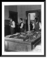 Historic Framed Print, [Composing room of the Planet newspaper, Richmond, Virginia],  17-7/8" x 21-7/8"