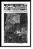 The Great strike. the Sixth Maryland Regiment fighting its way through Baltimore.from a photograph by D. Bendann, Historic Print