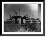 Historic Framed Print, [Union Station under construction, Washington, D.C.],  17-7/8" x 21-7/8"