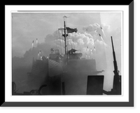Firing rockets on Balikpapan beach, Borneo, making two runs. 20,000 rockets were fired by units of the 7th Fleet preceding landing by Australian forces F-Day, Vintage Print