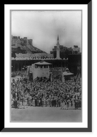 Historic Framed Print, Moslems worshipping the shrines sacred to Islam, Mecca, Arabia,  17-7/8" x 21-7/8"