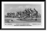 English Commission Building.Inger, Antique Print