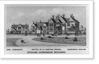 English Commission Building.Inger, Antique Print