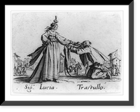 Trastullo kneeling before Signorina Lucia, Antique Wall Art