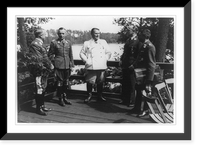 Historic Framed Print, Besprechung des Reichsmarschalls mit Generalfeldmarschall Kesselring, Generaloberst L&ouml;hr, Generaloberst Keller und General Jeschonnek auf der Terrasse des Hauptquartiers,  17-7/8" x 21-7/8"