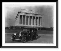 Historic Photo Print - Washington, DC - Man standing with Cadillac near