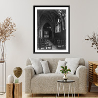 Historic Framed Print, [Interior of Chapel of the Intercession, South Chapel, New York City],  17-7/8" x 21-7/8"