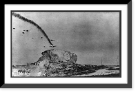 Crete, 1941. A burning German glider plane about to crash during the air borne invasion, Antique Print