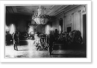 Historic Framed Print, Where the President's body rests in the White House,  17-7/8" x 21-7/8"