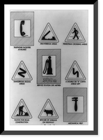 Road signs forming part of a uniform code being fostered by the United Nations in 1950, Antique Wall Art