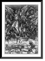Historic Framed Print, [St. Michael fighting the dragon].AD.,  17-7/8" x 21-7/8"