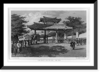 Com. Perry's visit to Shui, Lew Chew.from nature by W. Heine ; lith. of Sarony & Co., New York. Classic, Antique Poster
