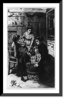 Historic Framed Print, Stirring the Christmas pudding,  17-7/8" x 21-7/8"