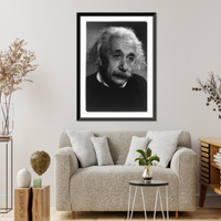 Historic Framed Print, [Albert Einstein, head-and-shoulders portrait, facing right] - 2,  17-7/8" x 21-7/8"