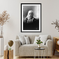 Historic Framed Print, [Julia Ward Howe, half-length portrait, facing front],  17-7/8" x 21-7/8"