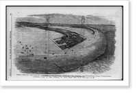 General view of the isthmus of Suez from the road Tead, Vintage Print