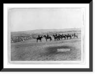 Gen. Miles and staff viewing the largest hostile Indian Camp in the U.S., near Pine Ridge, S. Dak., Jan 16, 1891.photo and copyright by Grabill, 1891, Deadwood, S.D. Classic, Historic Print