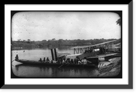 Amphibian plane and long boat on shore, with apparently Marine oarsmen in Miskito longboat, in Nicaragua Classic, Vintage Poster