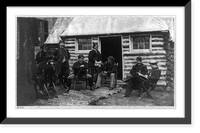 Historic Framed Print, Staff officers at head quarters 6th Army Corps near Brandy Station, Va. - 2,  17-7/8" x 21-7/8"