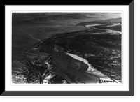 Aerial view of Colorado River at Needles, California.Spence Airplane Photos. Classic, Antique Poster