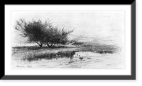 Landscape with ducks.Florence Este, Antique Print