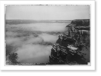 Historic Framed Print, Fog effects near Hotel El Tovar, Grand Canyon of Arizona,  17-7/8" x 21-7/8"