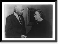 Roy Wilkins greets Mrs. Golda Meir during trip to Israel, 1972, Antique Wall Art