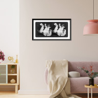 The pillow fight. second down"" Classic, Antique Poster