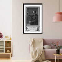 Historic Framed Print, Juan de Herrera..Mo. Brandi lo grab&oacute; ; J. Maca lo dibux&oacute;.,  17-7/8" x 21-7/8"