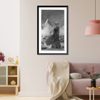 The wind blowing off the glacier fluttering her gown, Vintage Wall Art