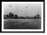 Three airplanes flying over boardwalk, Atlantic City, New Jersey, Vintage Poster