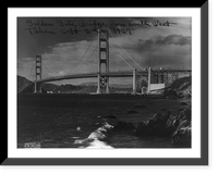 Golden Gate Bridge from southwest, 1937 Sept. 3rd, Antique Wall Art