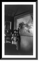 Historic Framed Print, [Mme. Helena Modjeska, three-quarter length portrait, standing by pictures, facing front],  17-7/8" x 21-7/8"