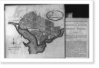 Historic Framed Print, [L'Enfant map of Wash., D.C.],  17-7/8" x 21-7/8"