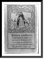 Title p. illus. with Spanish missionary in Philippines standing holding open book and branch, Vintage Wall Art