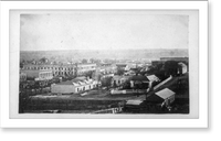 Historic Framed Print, [Bird's-eye view of Austin, Texas (?)],  17-7/8" x 21-7/8"