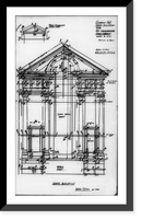 Historic Framed Print, [Measured architectural drawing of north elevation of Gunston Hall, Lorton vicinity, Fairfax County, Virginia],  17-7/8" x 21-7/8"