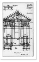 Historic Framed Print, [Measured architectural drawing of north elevation of Gunston Hall, Lorton vicinity, Fairfax County, Virginia],  17-7/8" x 21-7/8"