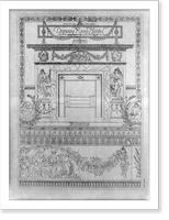 Repro. of 9 architectural drawings of Octagon House and outbuildings, Wash. D.C.: Dining room mantel - pl. 13, Antique Poster