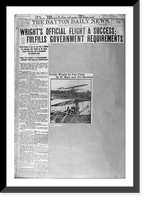 28 pages of clippings from various U.S. and French newspapers concerning aviation activites of Wright Brothers between 1903 and 1909 - 27, Vintage Poster
