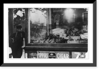 Historic Framed Print, Antonio Satera, 135 1/2 Common St., works in folding-in room of the Wood Mill. Is an illiterate - probably 13 years old. Location: Lawrence, Massachusetts.,  17-7/8" x 21-7/8"