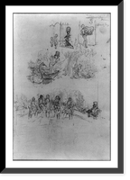 Page of five sketches, Vintage Print