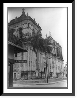 Facade of cathedral, L&eacute;on, Nicaragua, Historic Reproduction