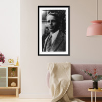 Historic Framed Print, [Angelo Patri, 1877-1965, head-and-shoulders portrait, facing slightly left],  17-7/8" x 21-7/8"